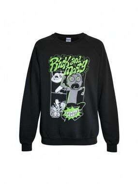 Rick & Morty Graphic T‑Shirt Adult Swim 2025 Black Comic Panel Design